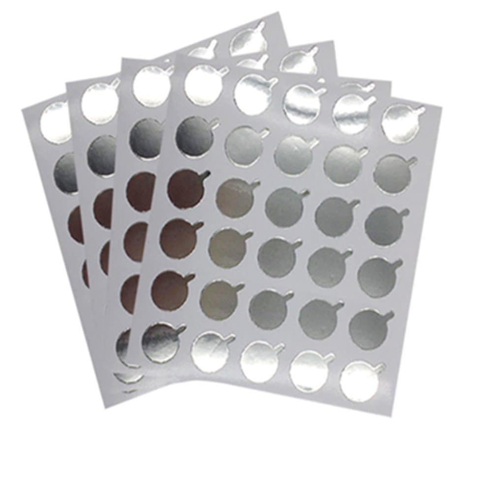 MISMXC 300Pcs Eyelash Extension Tool Aluminum Foil Glue Plate Pads Pallet Stickers 2.5 cm