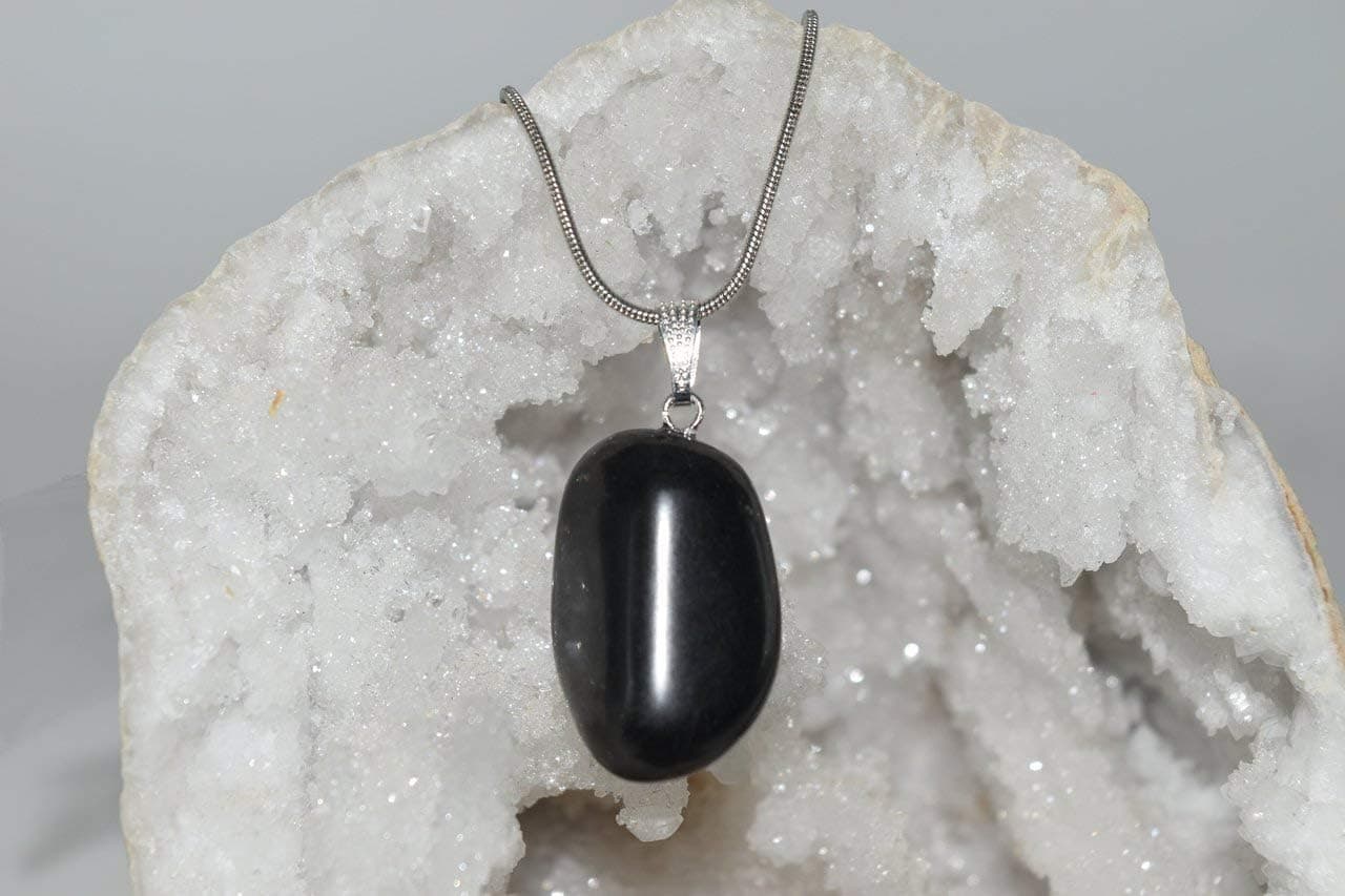 Nature's Enlightenment Elite Noble Shungite Crystal Pendant with Necklace -