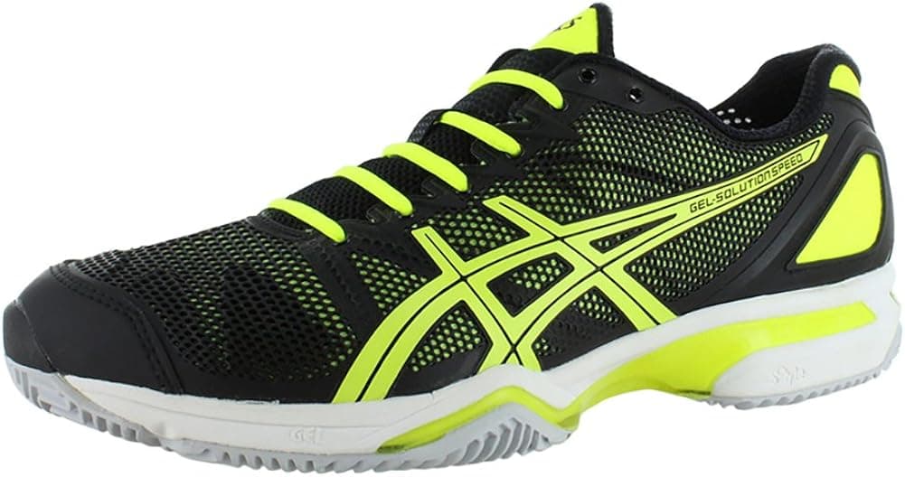 ASICS - Mens Tennis Gel-Solution Speed C Shoes in Black/Flash Yell