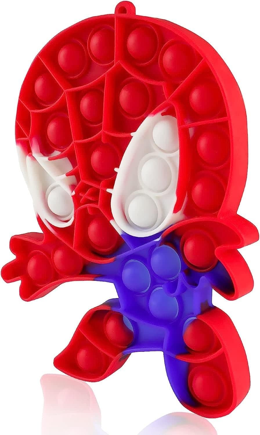 Giant Fidget Pops Sensory Toys Gifts for Kids Children Boys Poppers Jumbo Huge Large Mega Big Push Bubble Superhero Popping Bulk Spiderman Cartoon Toy