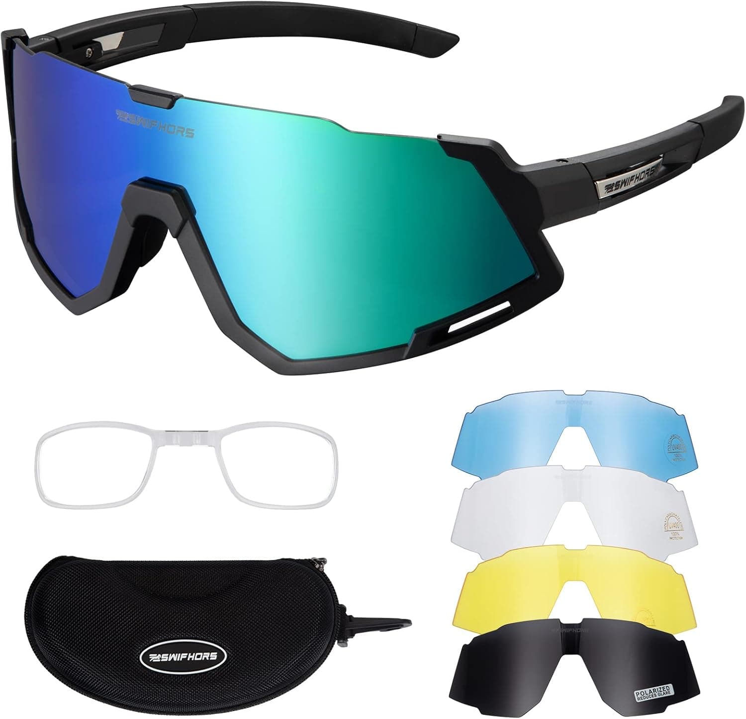 Polarized Sports Sunglasses for Men and Women, Bike Cycling Glasses Sun glasses uv protection TR90