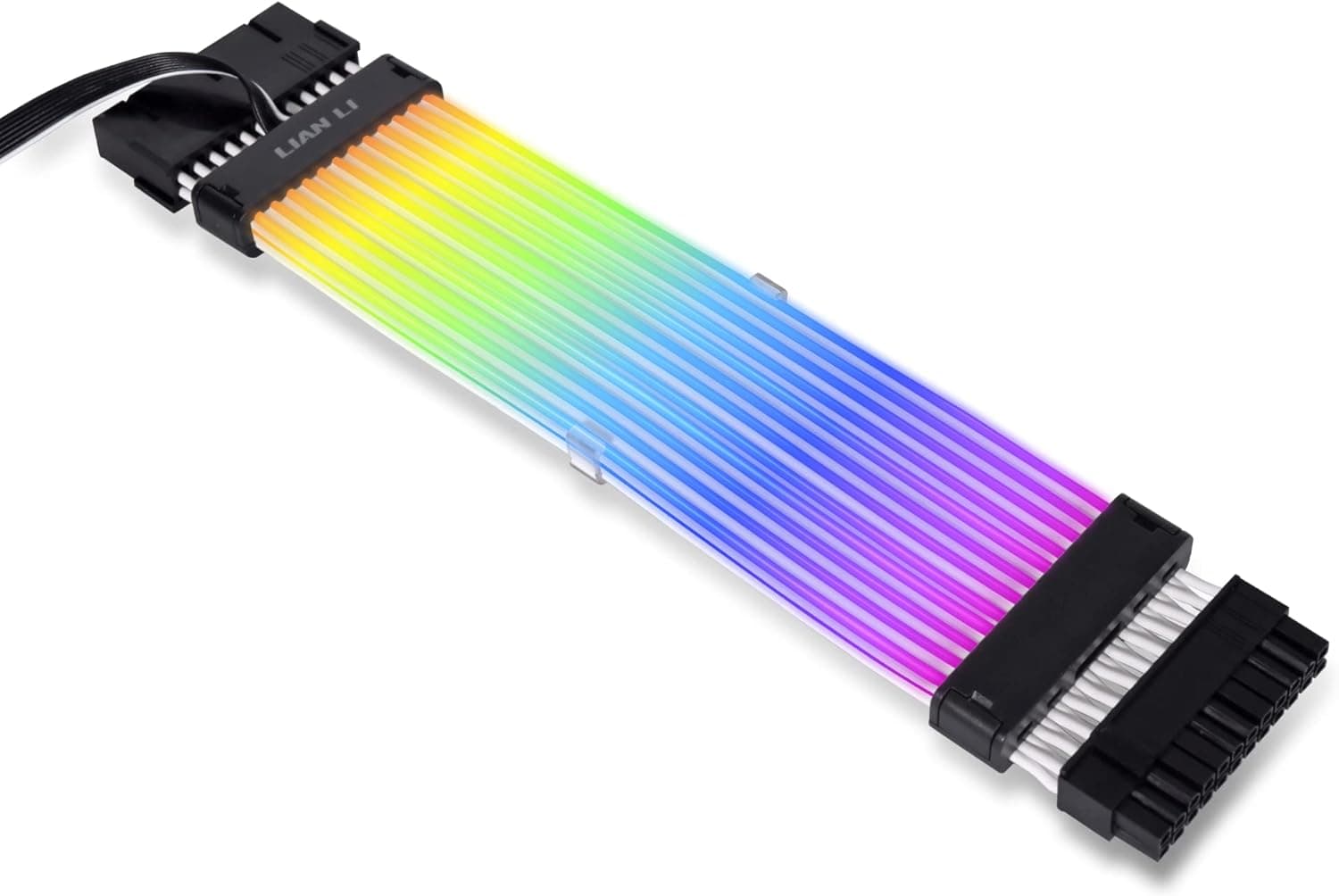 Lian Li Strimer Plus V2 24 Pin (PW24-PV2) -Addressable RGB Power Extension Cable (Strimer L-Connect 3.0 Controller Included) - for Motherboard Connector, PW24-PV2 BLACK