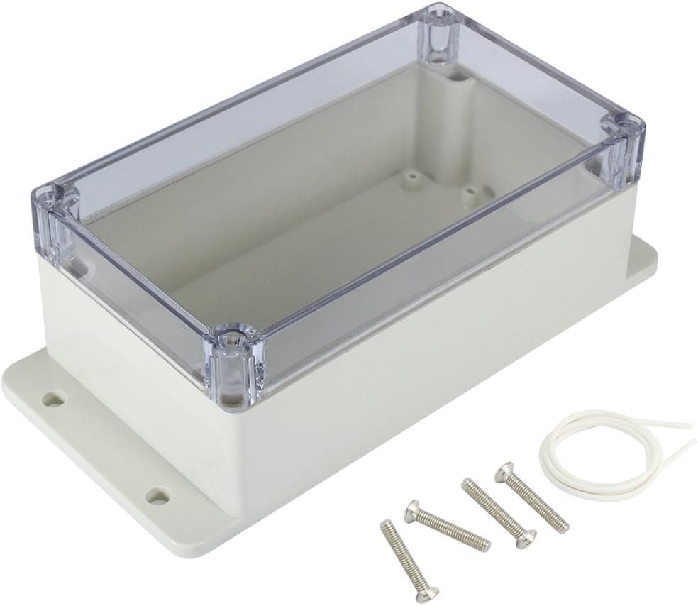 Awclub Waterproof Dustproof ABS Plastic Junction Box Universal Electric Project Enclosure with PC Clear Transparent Cover 6.2"x3.5"x2.5"(158mmx90mmx64mm)