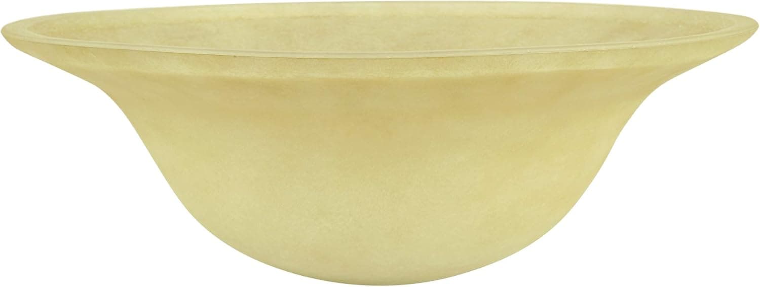 Aspen Creative Amber 23101-11A Transitional Style Replacement Torchiere Glass Shade, 1-5/8" Fitter Size x 5-3/4" Height x 15-3/4" Diameter