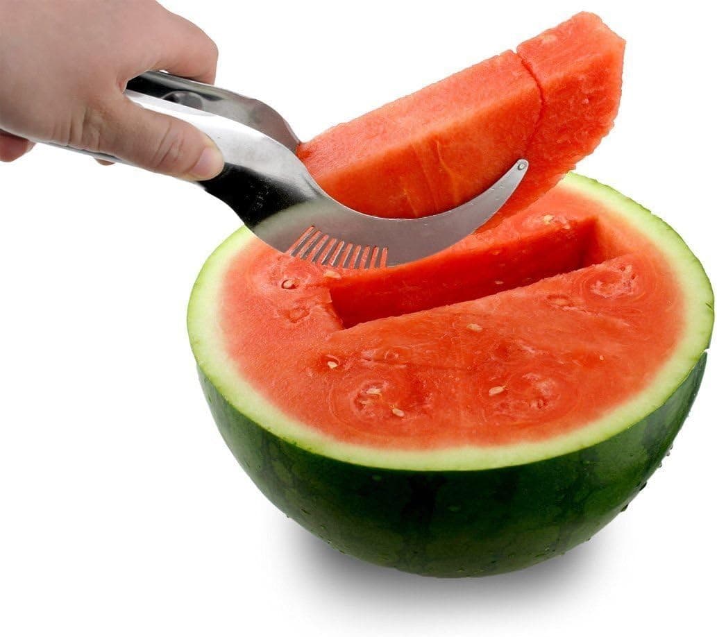 NEW Genietti Watermelon Slicer Knife Cutter Corer Server Stainless Steel IPAC FS