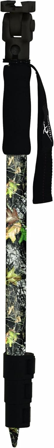 Carbon Express 20832 Adjustable Crossbow Shooting Stick, 23-Inch to 62-Inch Telescoping Design, Mossy Oak Break-Up Camo