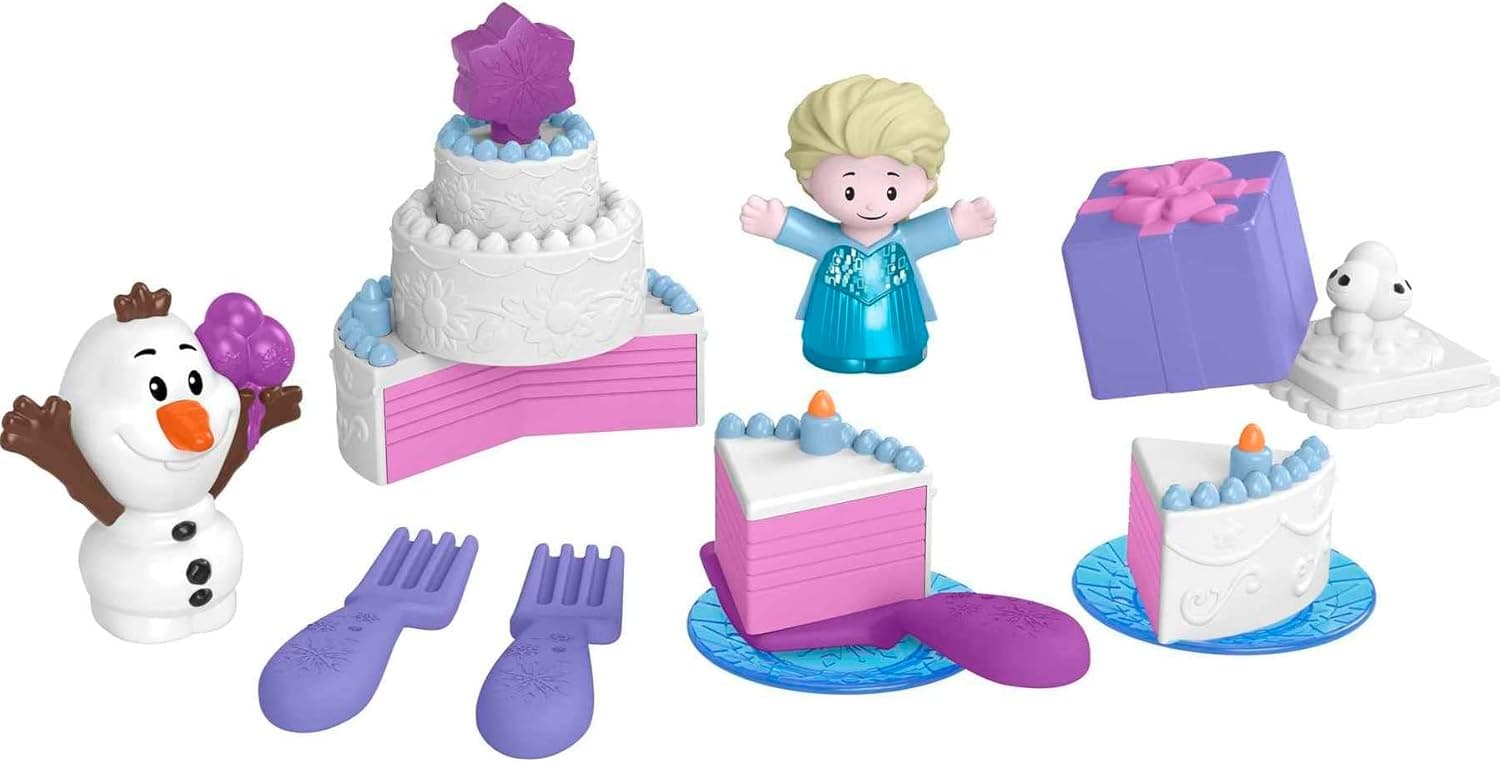 Disney Frozen Toddler Toy Little People Elsa & Olaf's Party 12-Piece Playset with Character Figures for Ages 18+ Months