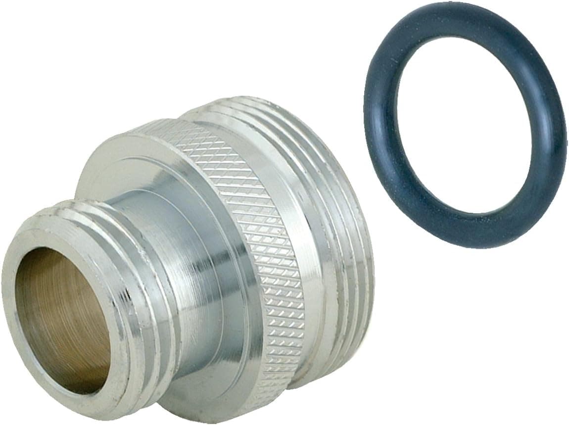 EZ-FLO 1/2 Inch IPS x 1-1/8 Inch Ball Joint Shower Arm Adapter, 20-Thread, Brass Plumbing Fitting, Chrome, 15060