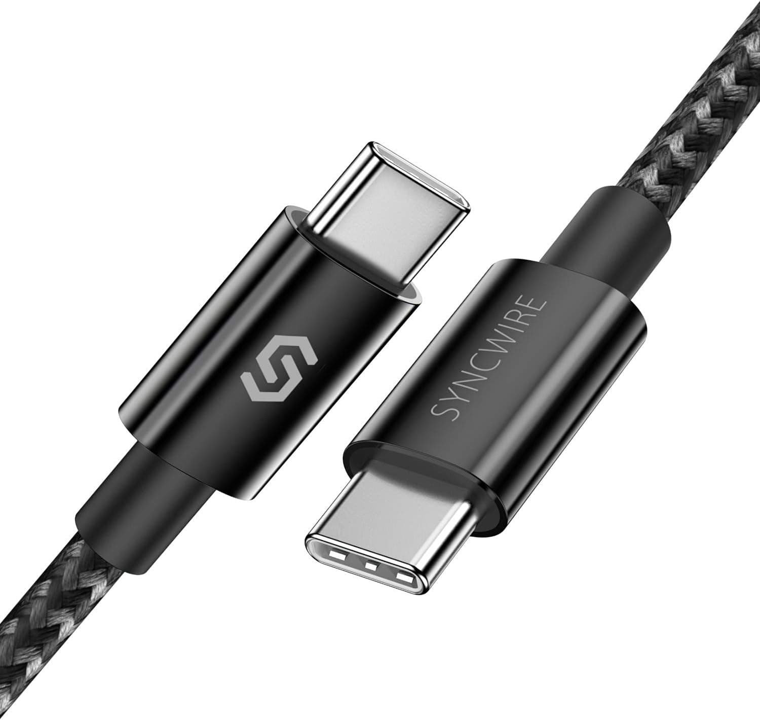 Syncwire USB C to USB C Cable 60W Type C PD Fast Charging Cord 3.3ft/1m Compatible with Samsung Galaxy S21 S20 S10 S9 Note 20 10 Google Pixel 4 3 2 XL MacBook Air 13" iPad Pro 2020 Nintendo Switch
