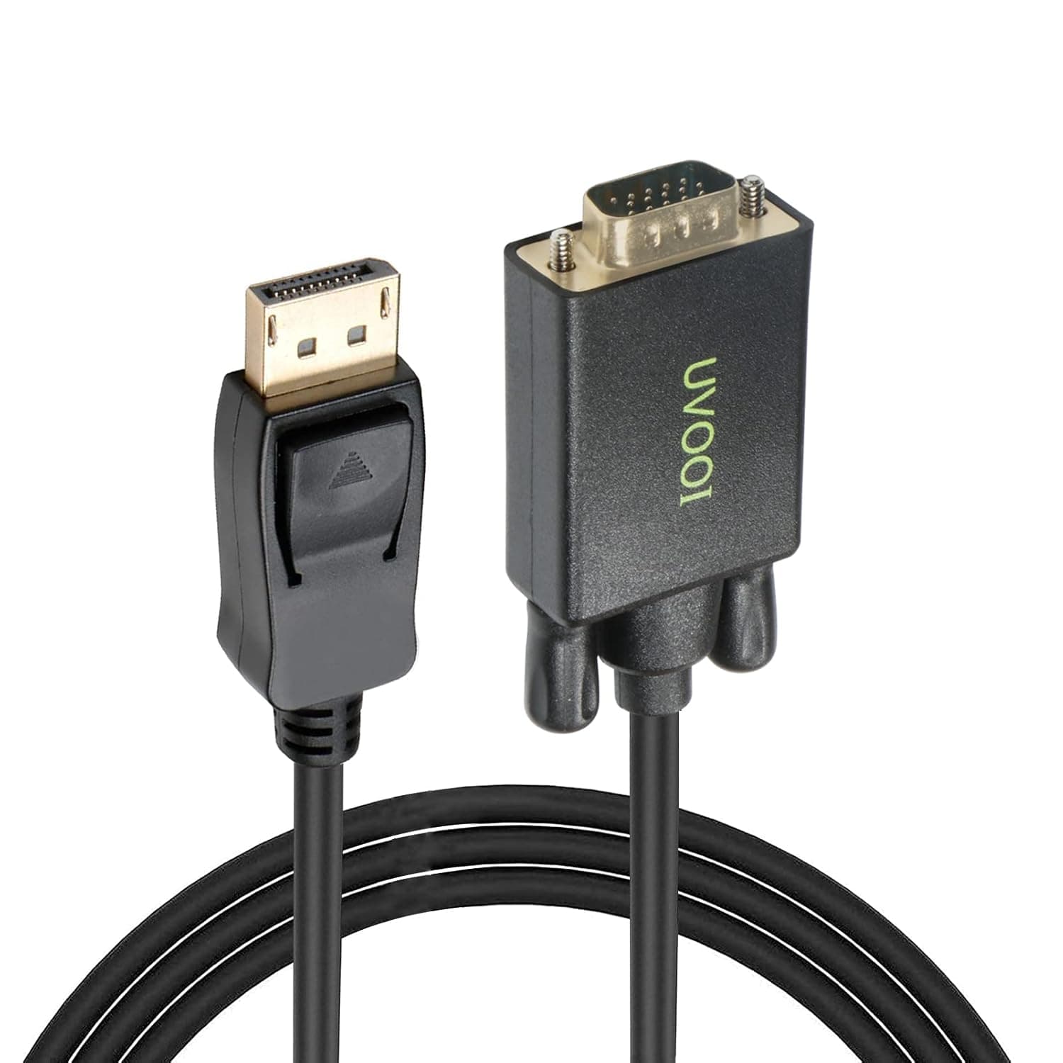 Display Port to VGA Cable 6FT, DisplayPort DP to VGA Male Adapter Cord Gold-Plated Compatible for Dell, HP Lenovo, ASUS and More