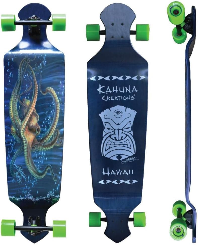 Kahuna Creations Longboards | Made and Assembled in America | Master-Crafted Longboards for Land Paddle | [Choose from 15 Styles] (Drop Deck Seeker)