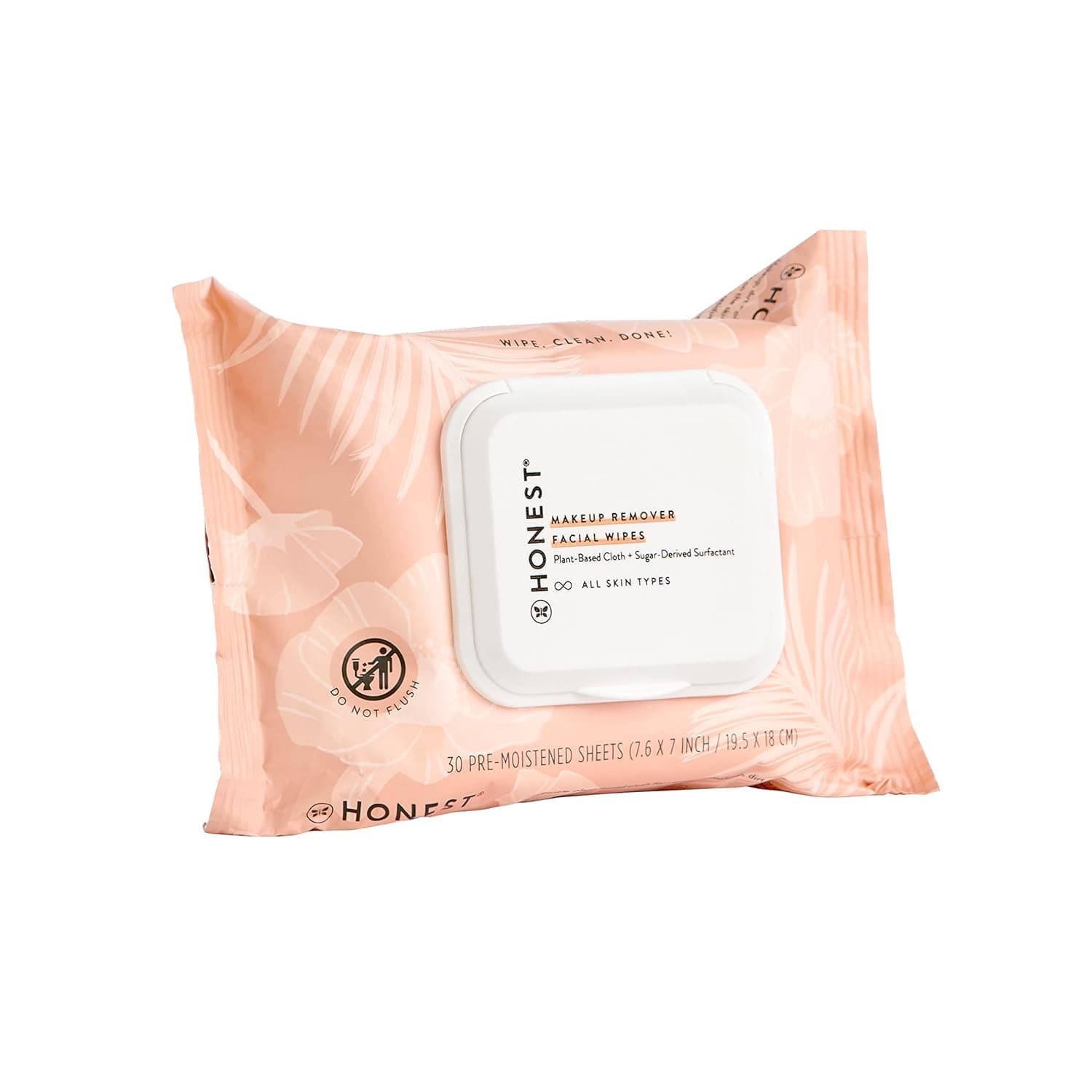 Honest Beauty Makeup Remover Facial Wipes | Plant-Based, Hypoallergenic | 30 Count