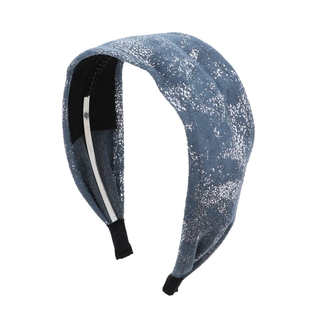 Metallic Suede Covered Girls Headband Womens Hair Band - Chambray
