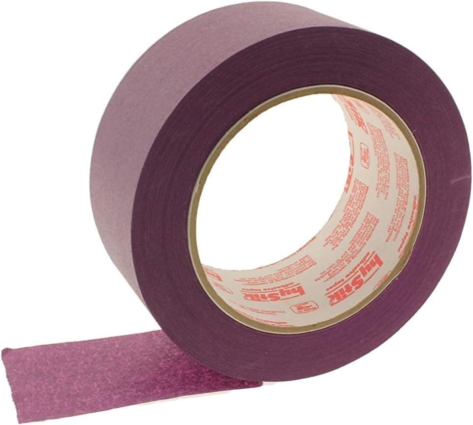 2" in x 60yd Grape Purple Masking Tape Extra Sticky PRO Grade High Stick Special Project Painters Tape Painting Trim Arts Crafts School Home Office 21 Days 48MM x 55M 1.88 inch