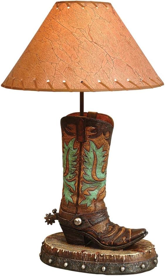 BLACK FOREST DECOR Turquoise Boot Southwestern Lamp - Rustic Lighting
