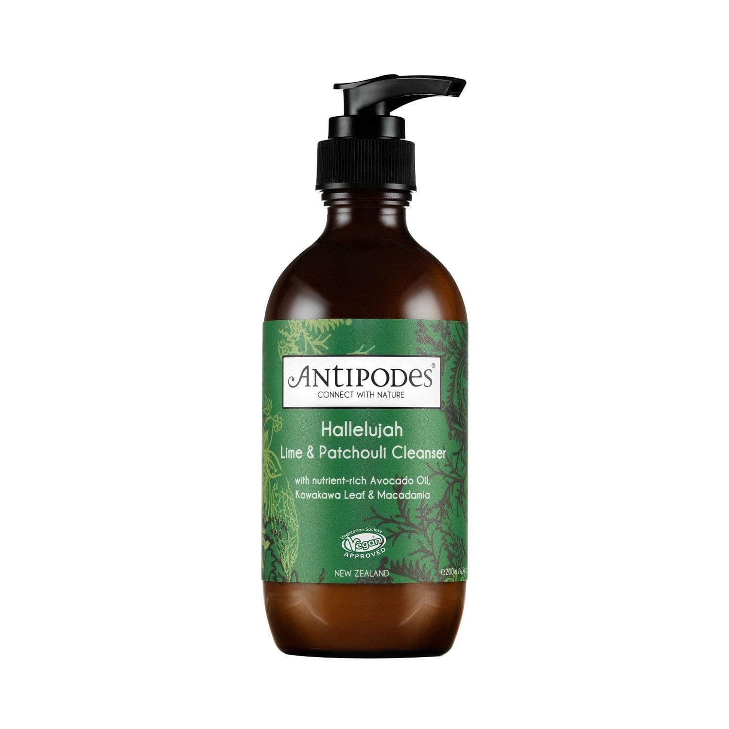 ANTIPODES Hallelujah Lime & Patchouli Facial Cleanser & Makeup Remover ? Moisturizing Face Wash Nourishes For A Blemish Free Visage ? Avocado Oil Cleanser ? Dry Skin, Oily Skin & Most Skin Types ? 200ml, 6.7 flo. Oz