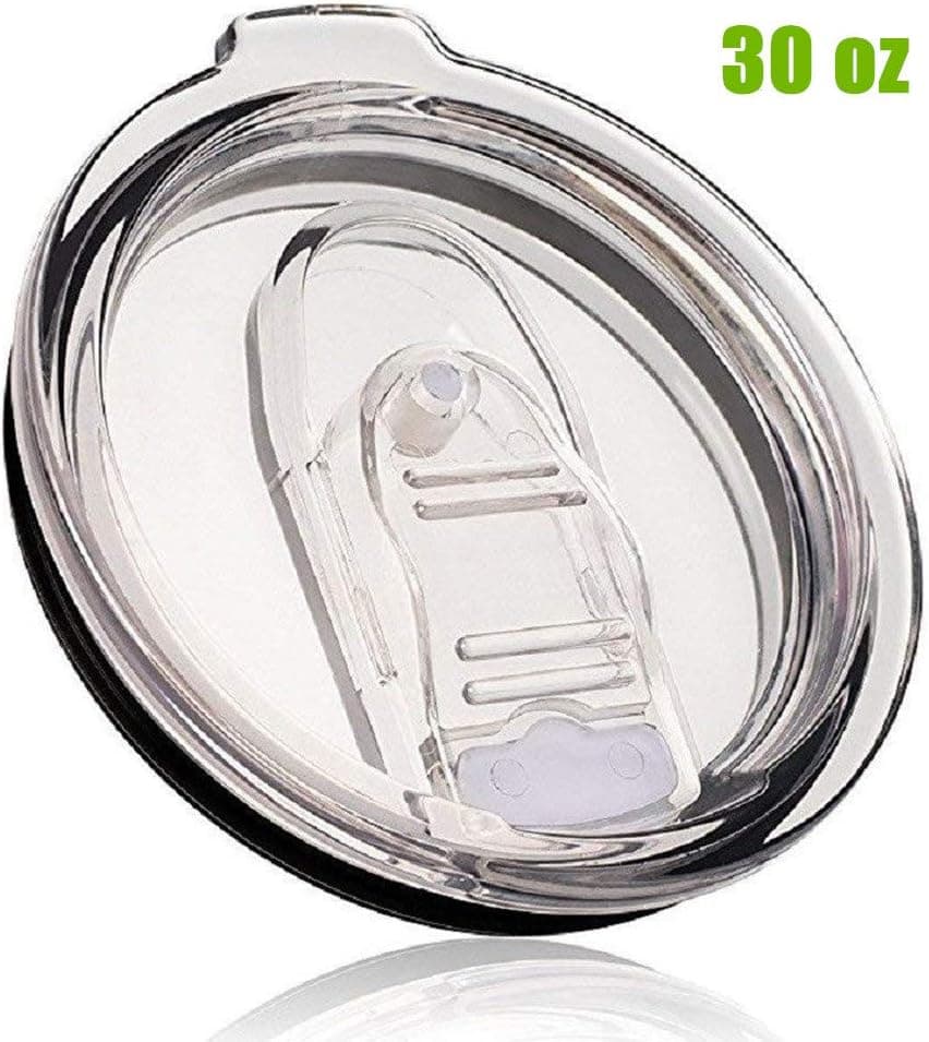 2 Pack LEAK PROOF lids for 30 oz tumblers, 100% air-tight vacuum open/close lock, spill, splash & leak proof, BPA-free, fits Yeti, Rtic, ozark, and most 30 oz tumblers