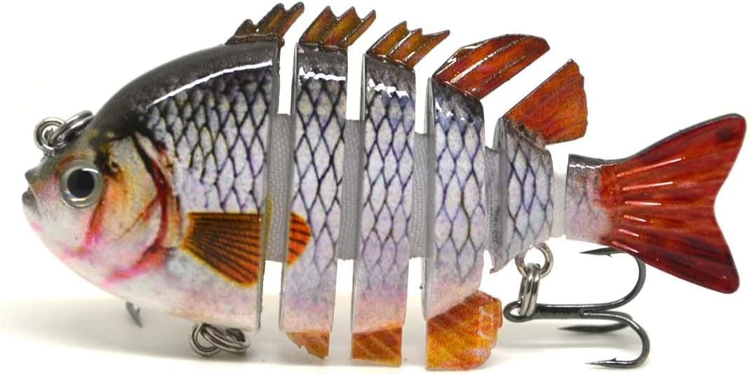 3" Crazy Panfish Series Multi Jointed Fishing Hard Lure Bait Swimbait Life-Like (E)