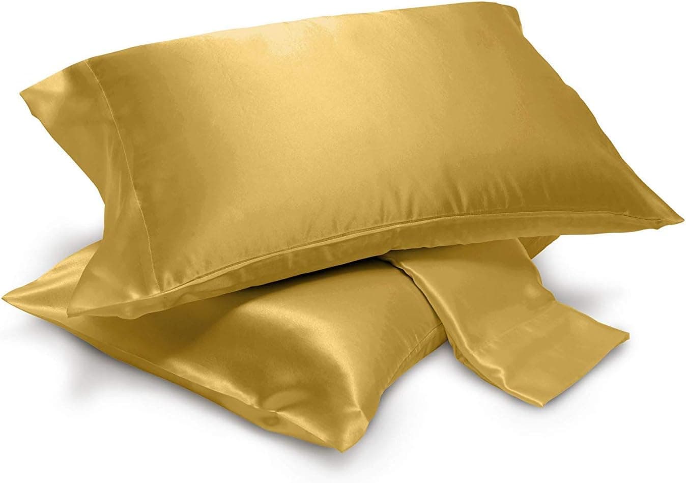 Alexandra DreamHome Luxury 2-Piece Silky Soft Satin Pillowcase (Standard/Queen, Bronze)