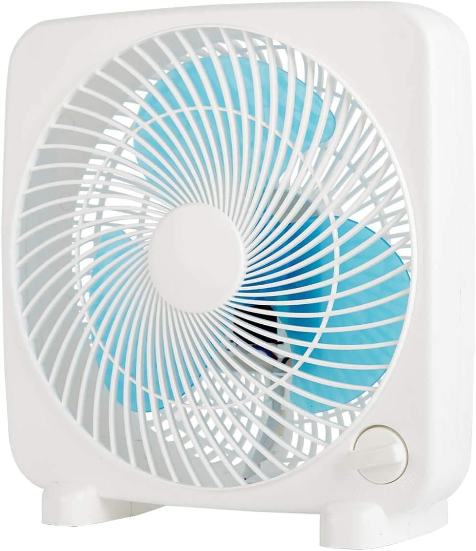 BEYOND BREEZE 9" Box Fan 3-Speed Silent Cooling Technology, Compact Design, Lightweight, Ideal Table Fan For The Home, Office, Dorm