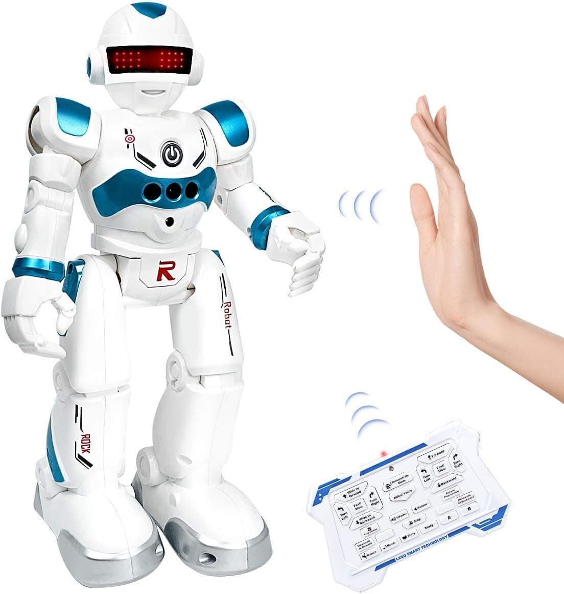 BLUELF RC Robot for Kids, Remote Control Robot Intelligent Programmable Gesture Sensing Robot Toys for 3-12 Year Old Boys Girls Birthday Gift