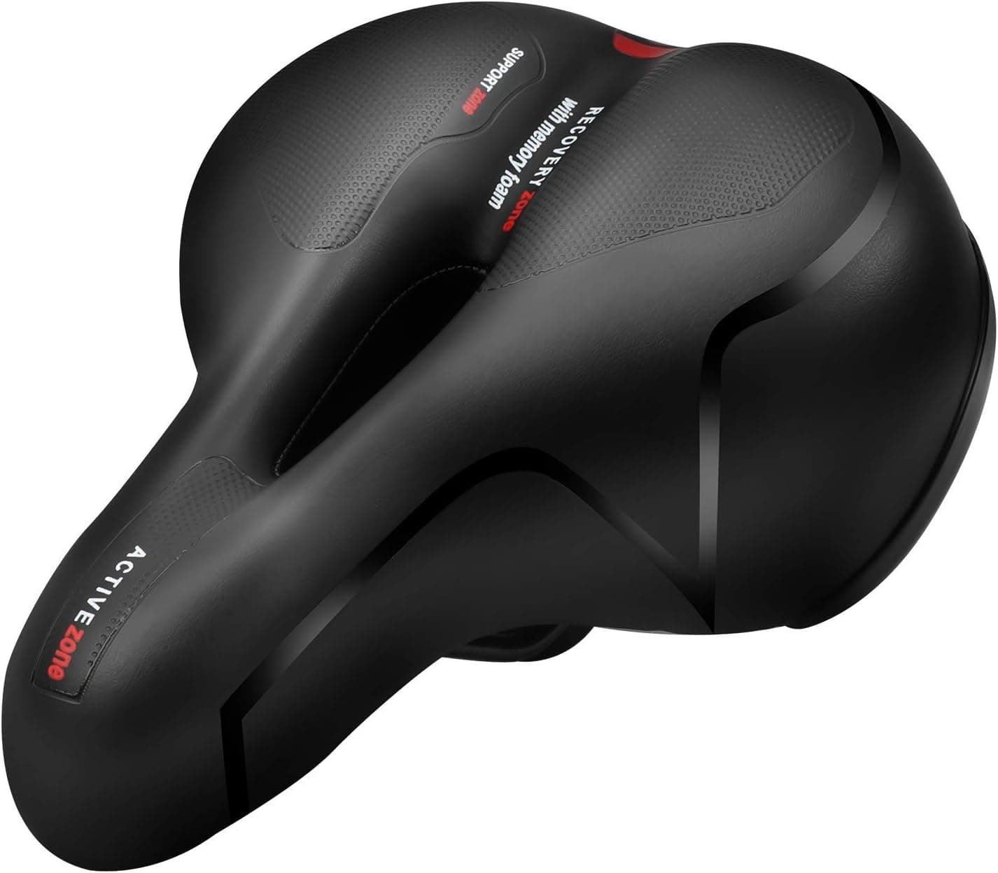OUDMON Bike Seat Comfort Bicycle Seat for Men Memory Foam Mountain Bike Seat Women Soft Wide Bicycle Saddle Cushion with Waterproof Covers Padded Replacement