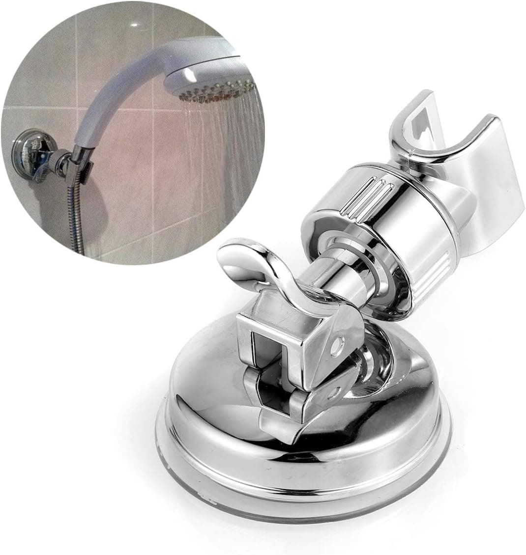 Suction Cup Shower Head Holder,Adjustable Bathroom Handheld Shower Head Wall Mount Bracket for Hand Held Shower Head and Bidet Sprayer