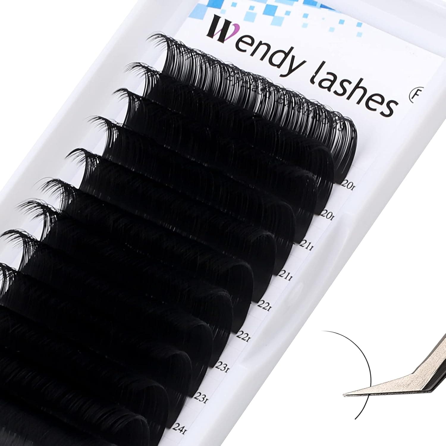 Classic Eyelash Extensions Individual Lash Extensions C D Curl Mixed Trays 8-14mm Length Volume Eyeash Extensions Tray Soft and Light Weight Matte Black Dark Silk Classic Lash Tech Lashes Extensions(0.25-D, Mixed 20-25mm)