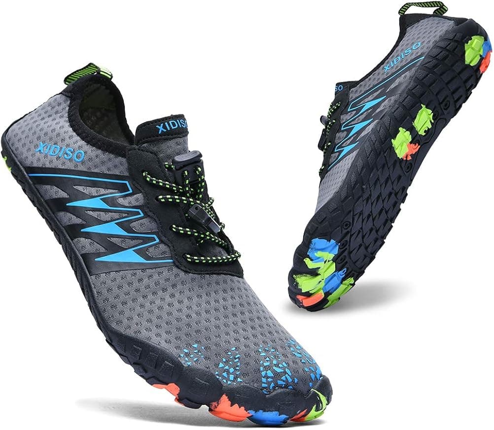 XIDISO Mens Womens Water Shoes Lightweight Quick Dry Barefoot for Swim Diving Surf Aqua Socks Sports Pool Beach Walking Yoga