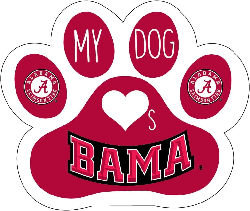 ALABAMA CRIMSON TIDE DOG STICKER-ALABAMA DOG PEEL AND STICK DECAL