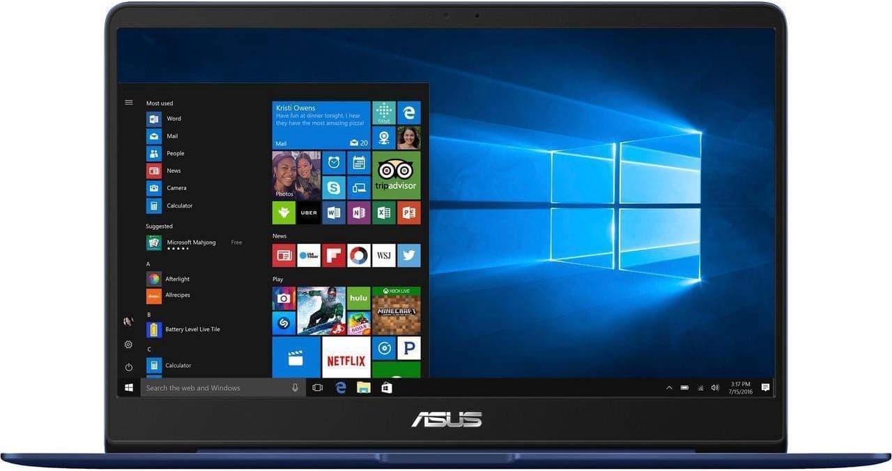 ASUS ZenBook UX430UN Laptop: 14" Matte NanoEdge FHD (1920x1080), 8th Gen Intel Core i7-8550U, 256GB SSD, 8GB RAM, NVIDIA MX150 Graphics,Fingerprint Reader, Backlit Keyboard, Win10 with Sleeve