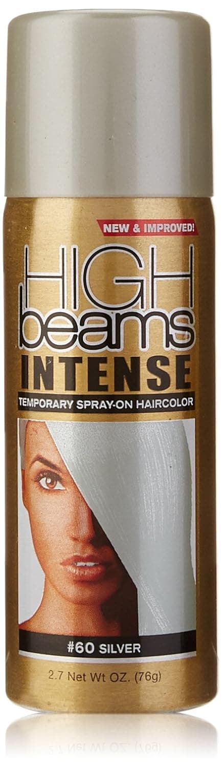 High Beams Intense Spray-On Hair Color - Silver - 2.7 Oz - Add Temporary Color Highlight to Your Hair Instantly - Great for Streaking, Tipping or Frosting - Washes out Easily (SG_B008W32I7A_US)