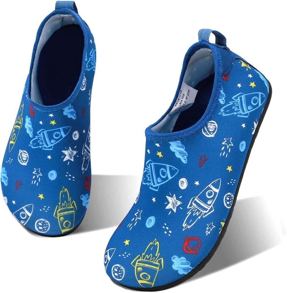 HIITAVE Kids Water Shoes Non-Slip Quick Dry Barefoot Beach Aqua Pool Socks for Girls Boys Toddler