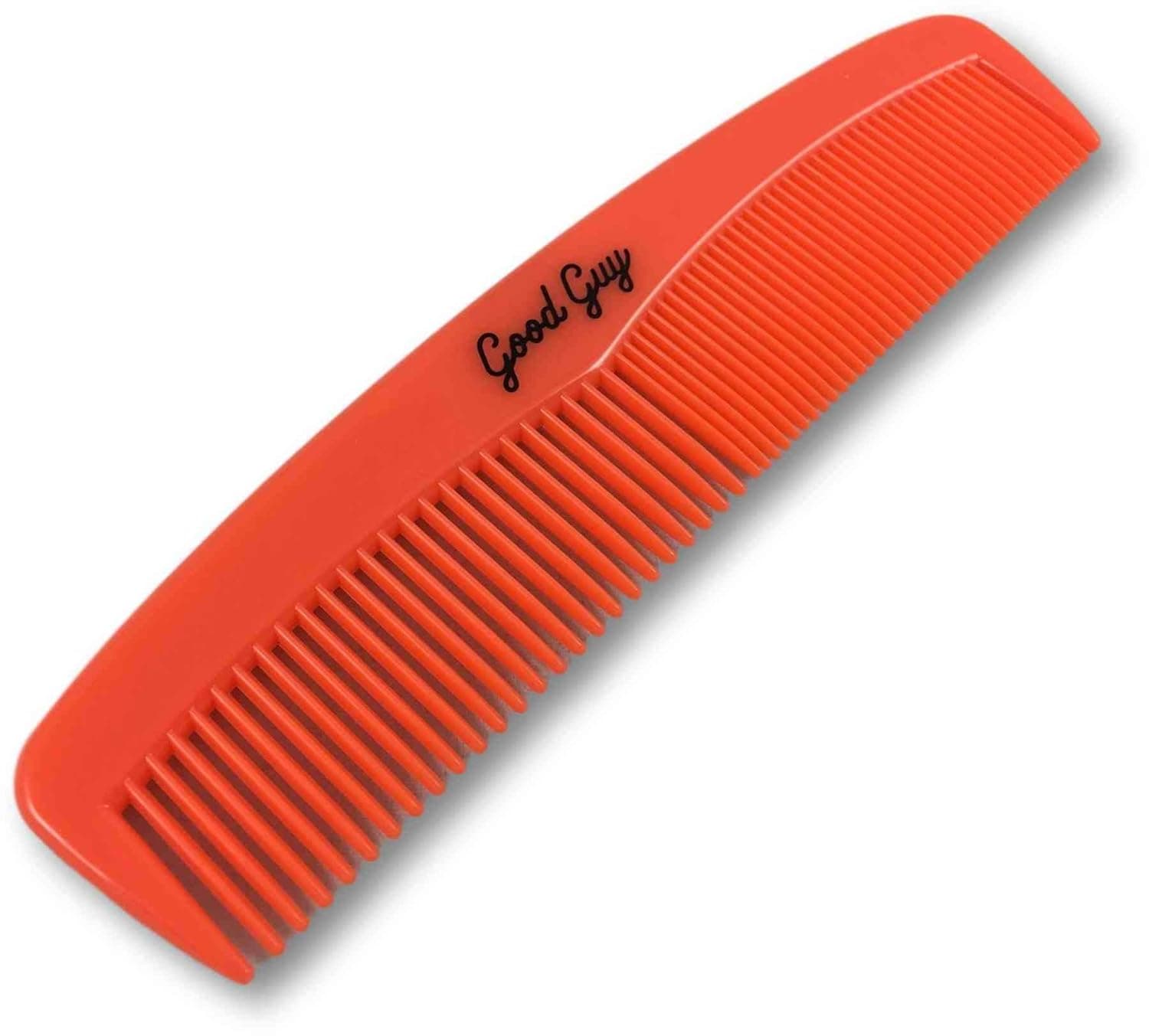 Good Guy GGCOMBOR5 Pack of 1 Men's Beard/Hair 5" Pocket Comb, Orange; Coarse/Fine Teeth; Pocket Men's Grooming Comb for Hair, Beard, Mustache, and Sideburns