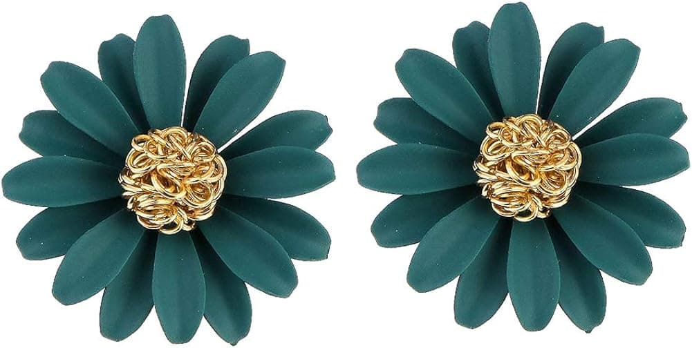 Gsdviyh36 Women Sweet Daisies Flower Shaped Stud Earrings, Ideal Valentines Costume Jewelry for Women Girls
