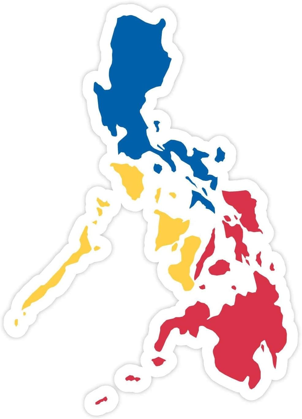 Philippines map flag sticker decal 4" x 5"