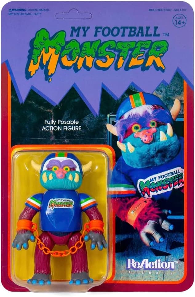 Super7 My Pet Monster Football Monster 3.75 in Reaction Figure