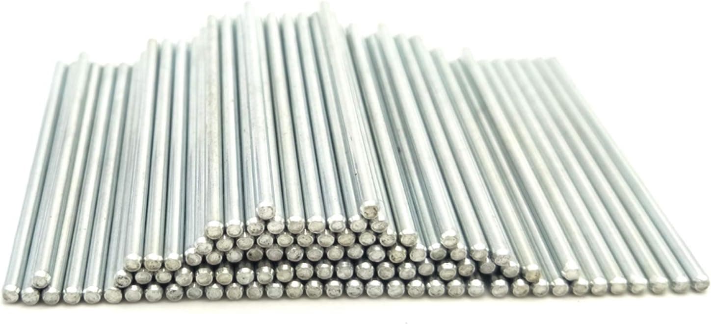 EUDAX 100Pcs STEM Toys Shaft Round Rod Axles for DIY Toy RC Car Boat Helicopter Model Part (2mmx50mm)