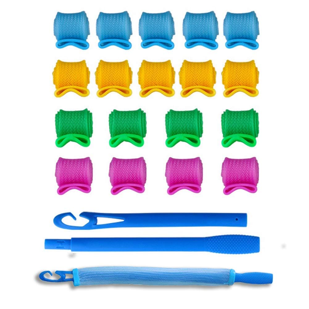 Hair-Curlers Spiral-Curls Styling-Rollers Hair-Corkscrew Curlers - Extra Long-Hair Styling Hooks, No Heat Hair Curlers For Extra Long Hair (12Inches+7Inches+30PCS)