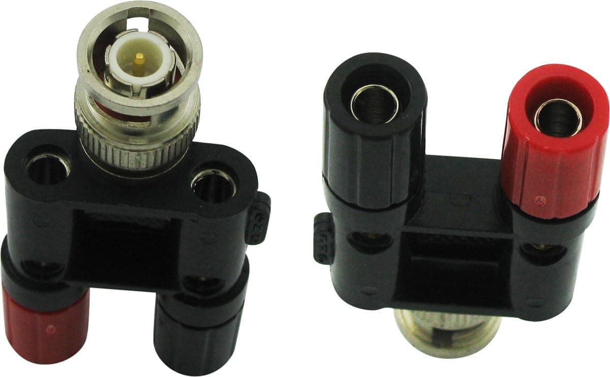 Super Power Supply® 1x BNC Male to Dual Banana Binding Female Posts Plug Jack RF Coax Coaxial Connector Adapter