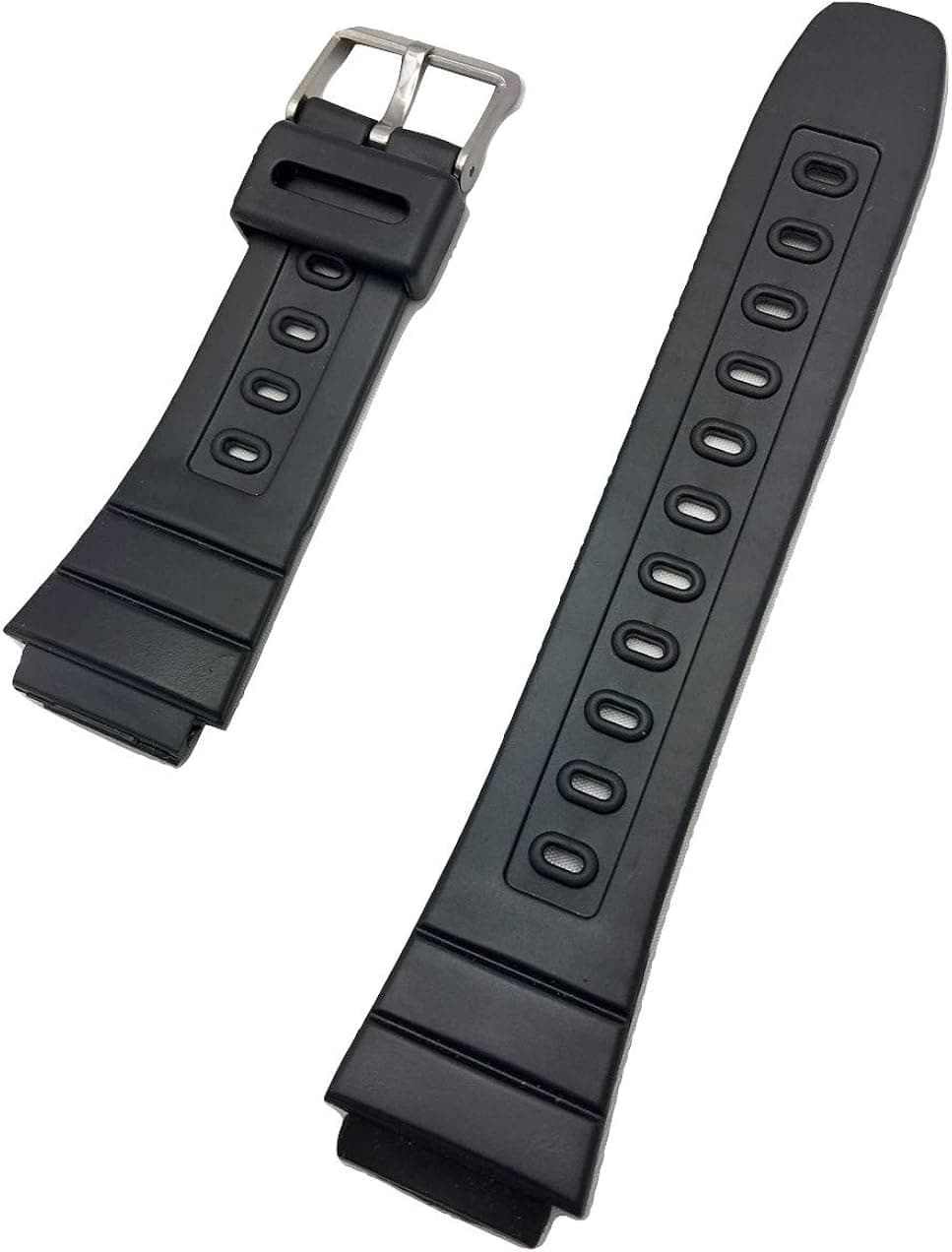 NewLife 20mm Black Rubber PVC Material Watch Band | Comfortable and Durable Replacement Wrist Strap that brings to Any Watch for Men and Women
