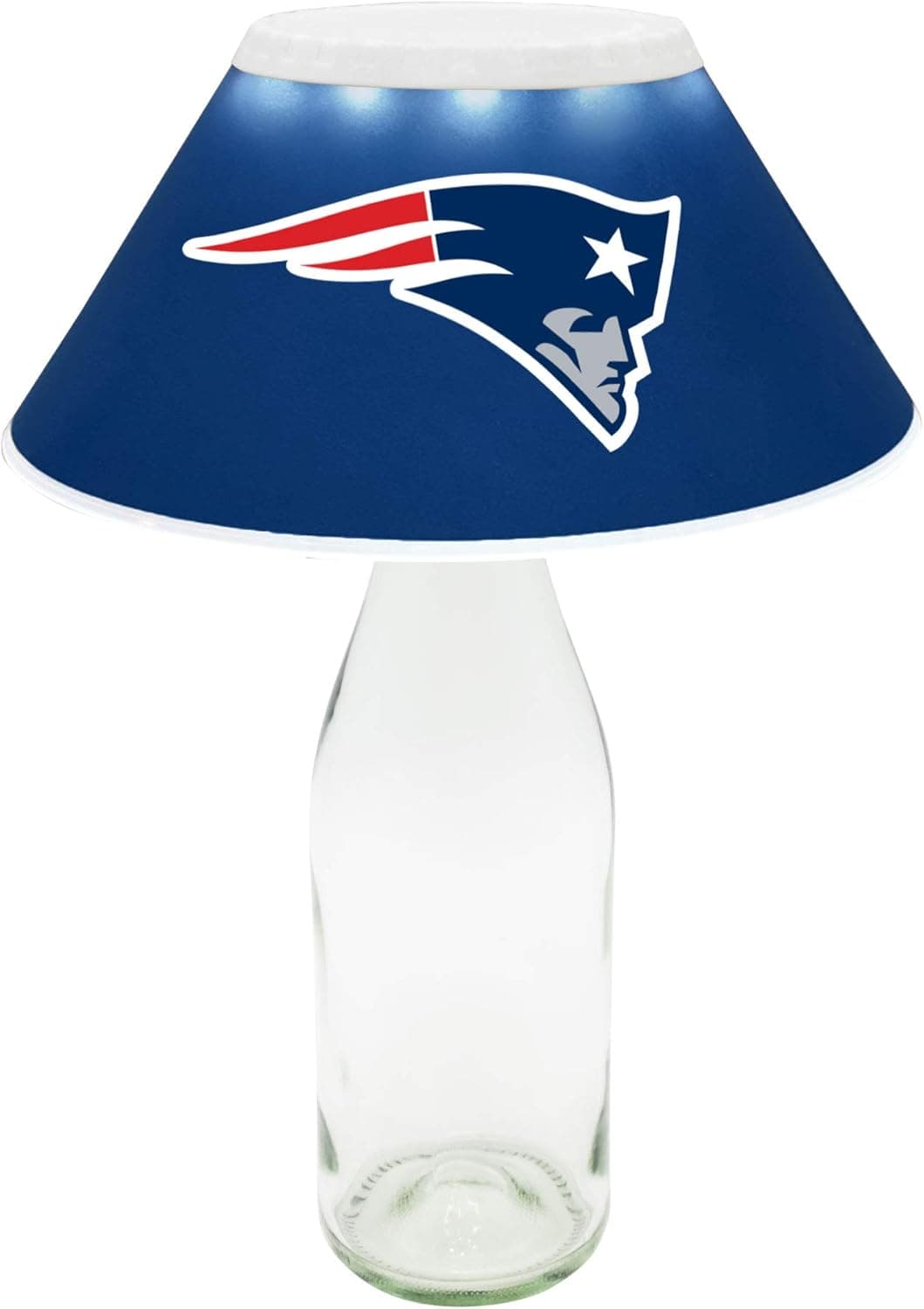 Sporticulture NFL Bottle Brites - Convert a Used Beverage Bottle Into an NFL LED Light - Battery Powered NFL Team LED Light for Used Bottles - Easy-to-Use and No Installation Needed - 7” x 3.25” New England Patriots