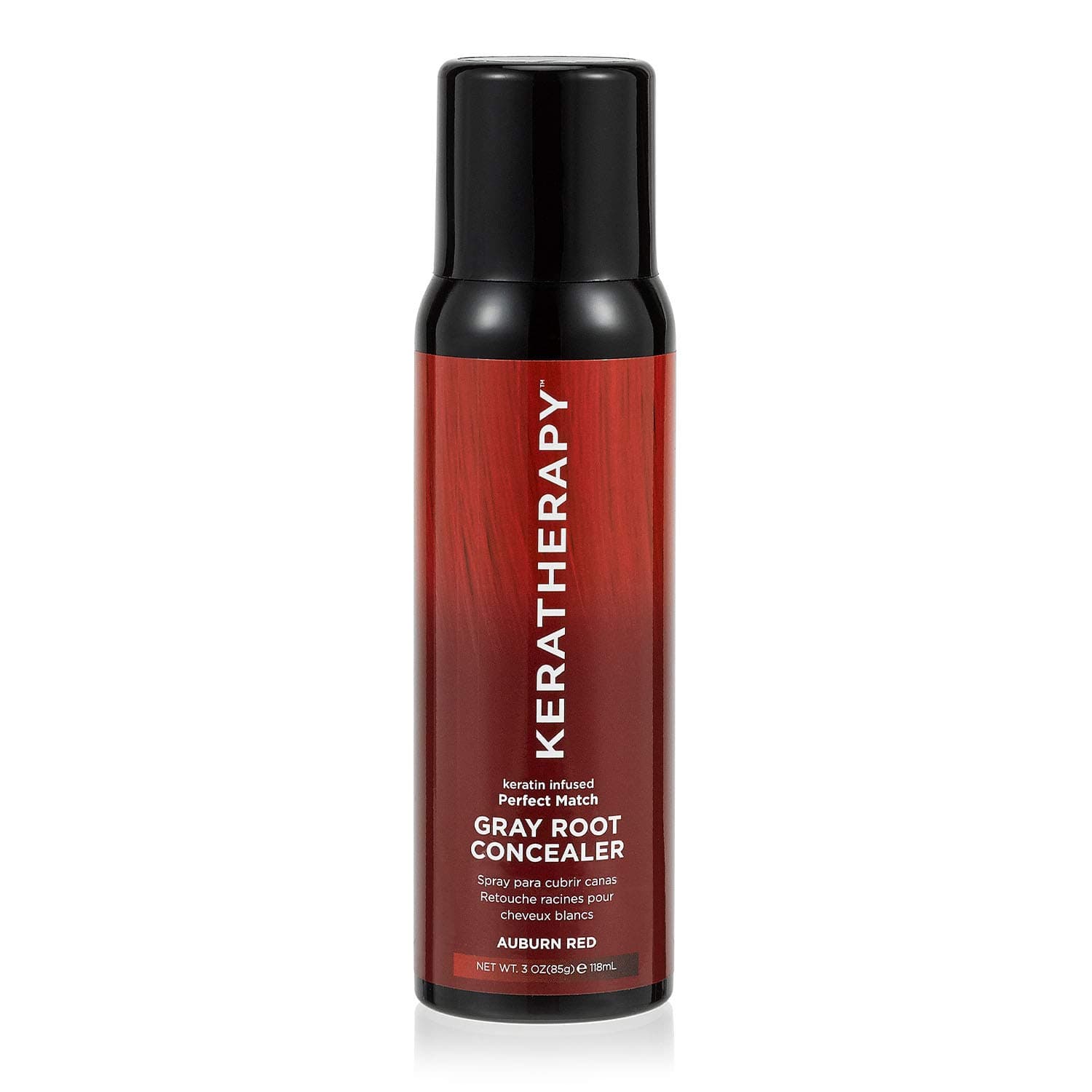 Keratherapy Keratin Infused Perfect Match Gray Root Concealer Spray, Auburn Red, 3 oz, 118 ml - Root Cover Up Spray to Hide Gray Roots - Keratin Therapy Hair Darkening & Temporary Scalp Concealer