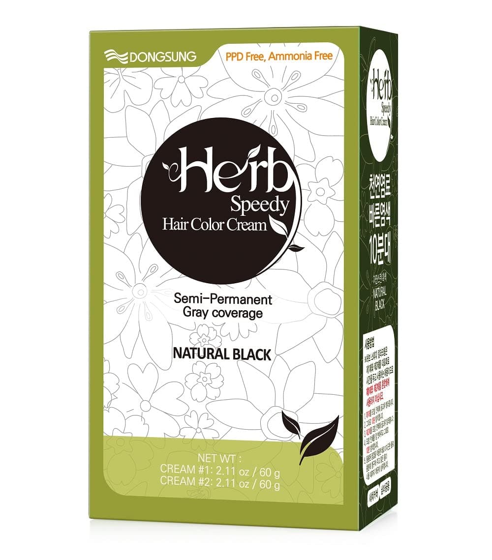 Herb Speedy PPD Free Hair Dye, Ammonia Free Hair Color Natural Black Odorless No more Eye and/or Scalp Irritations From Coloring For Sensitive Scalp