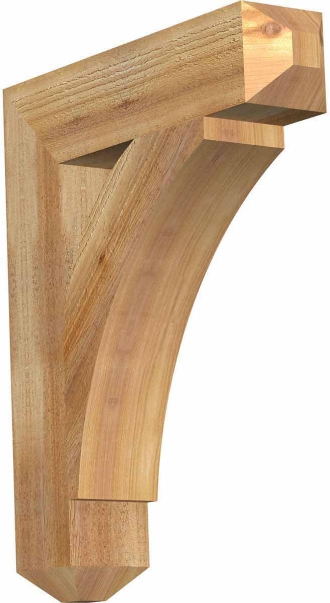 Ekena Millwork BKT04X18X22THR04RWR Thorton Craftsman Rough Sawn Bracket, 4" Width x 18" Depth x 22" Height, Western Red Cedar