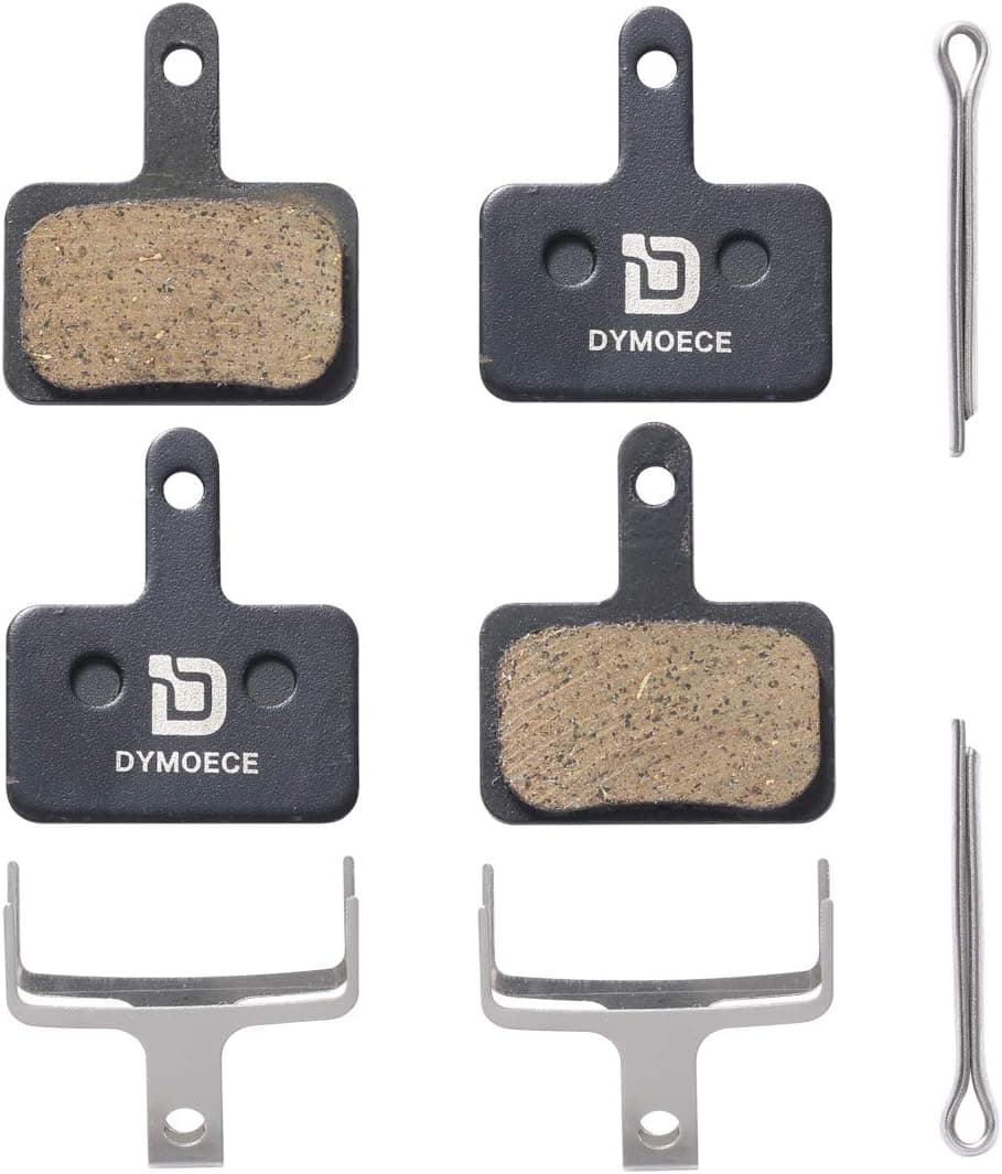 Dymoece 2 Pairs Bicycle Disc Brake Pads for Shimano Deore Tektro TRP(Resin,Semi-Metallic,Sintered Metal) SCP-S