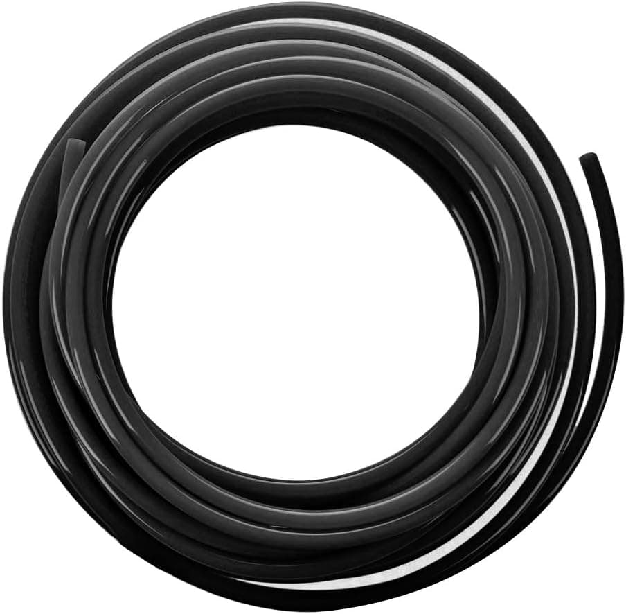 Beduan Pneumatic Tubing Pipe 1/2" OD Black Air Compressor PU Line Hose Tube for Water Fluid Transfer 5Meter 16.4ft