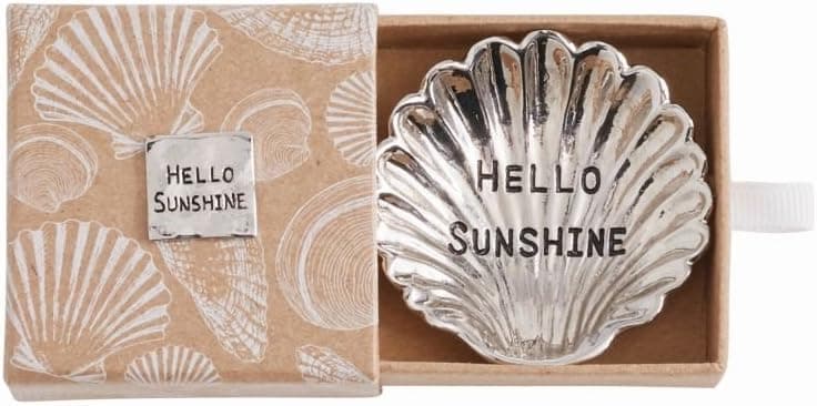 Mud Pie Jewelry Sea Metal Mini Trinket Shell Dish (Shell)