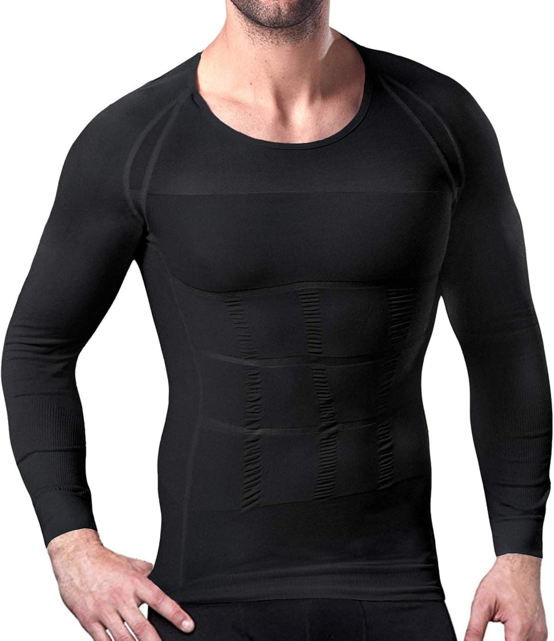 Mens Slimming Body Shaper Seamless Compression Shirt Tummy Control Gynecomastia Undershirt