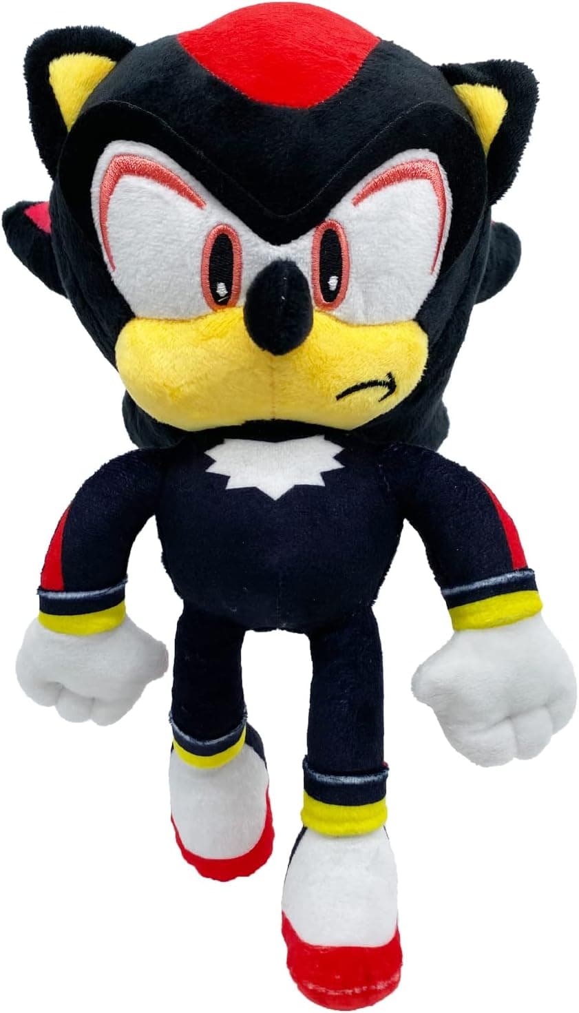 Ycixri Sonic Plush Toys, Hedgehog Figures Cotton Soft Stuffed Animals Plush Pillow for Boy Girl Birthday Halloween 12"(Shadow)